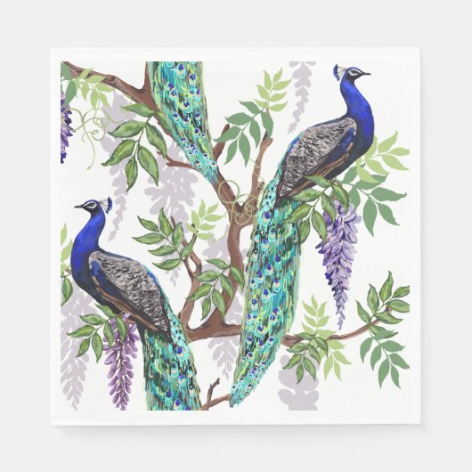 Peacock Wedding Servet (Voorkant)