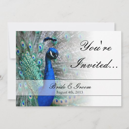 Peacock Wedding Theme 1 Kaart (Voorkant)