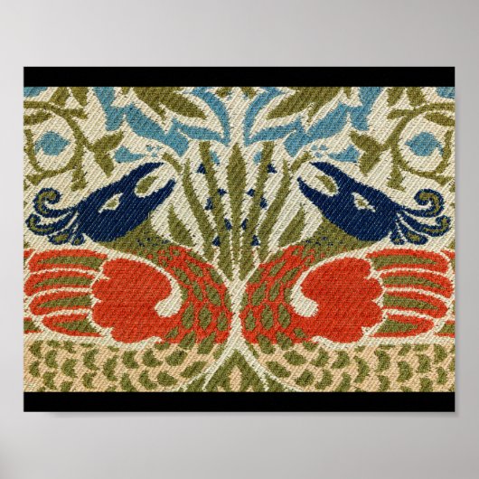 Peacock, William Morris Poster (Voorkant)