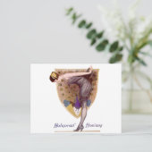  Peacock Woman Flapper  Briefkaart (Staand voorkant)