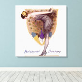  Peacock Woman Flapper  Canvas Afdruk (Insitu (Houten vloer))