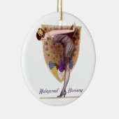  Peacock Woman Flapper  Keramisch Ornament (Rechts)