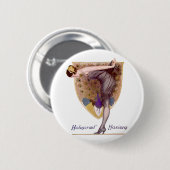 Peacock Woman Flapper Ronde Button 5,7 Cm (Voorkant /achterkant)