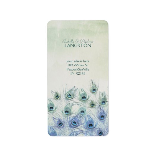 Peacock Zee Fantasy Adres Label (Voorkant)