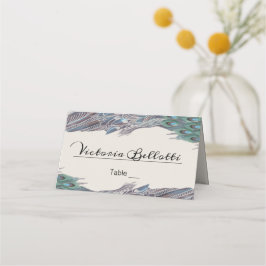 Peacock Zitplaatskaart - kraftpapier