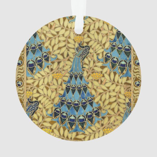 Peacocks Birds Rowan Trees Art Nouveau (dos)