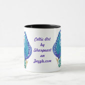 Peacocks celtes Black Ringer Mug (Centre)