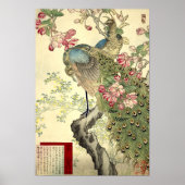 Peacocks & Crabapple  Japans Poster (Voorkant)