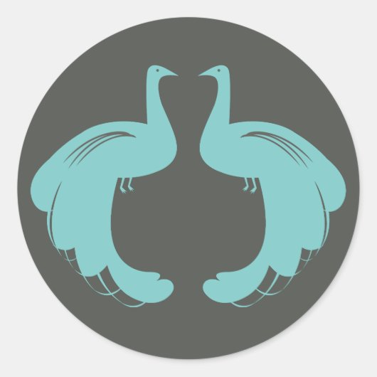 PEACOCKS en Stickers AQUA (Devant)