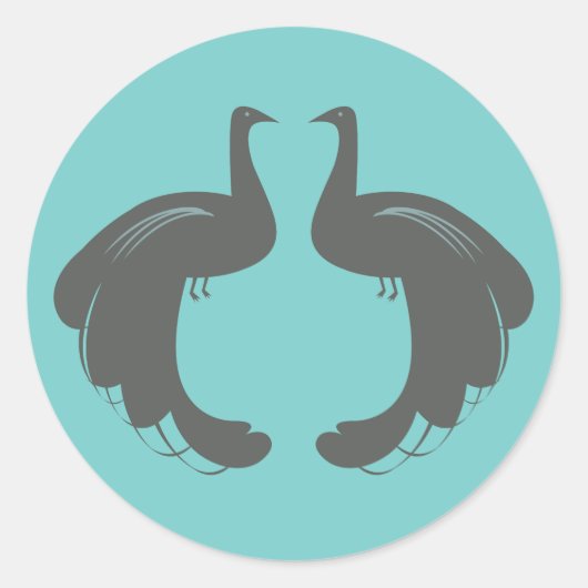 PEACOCKS en Stickers Gris (Devant)