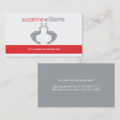 PEACOCKS FLEURISER en Carte de visite gris (Devant / Derrière)