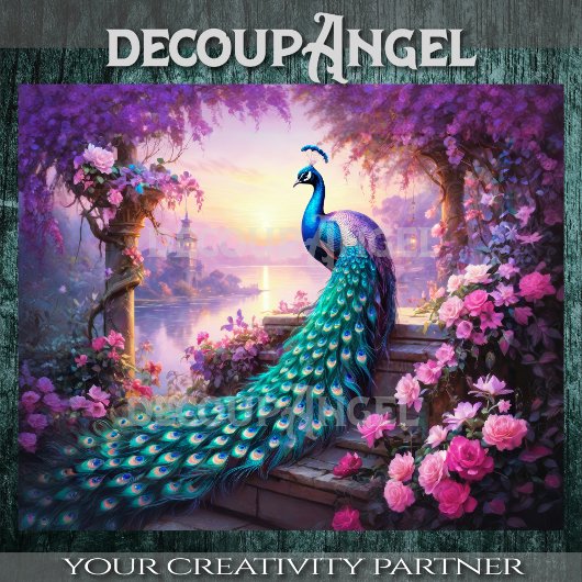 Peacock's Garden - Decoupage - Tissuepapier