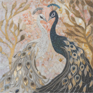  Peacocks Gold Glam Sticker