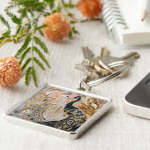 Peacocks Gold Glitter Love Blush Roos Sleutelhanger (Zijkant)