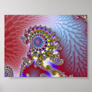 Peacocks Head Poster