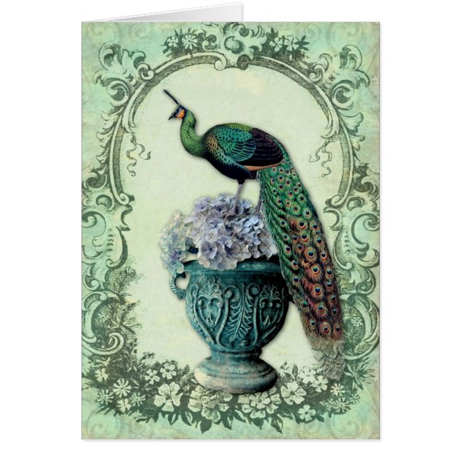 Peacocks Hydrangea Urn (Devant)