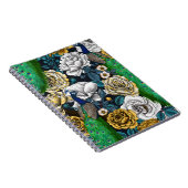 Peacocks in de tuin van het roos 3 notitieboek (Rechterzijde)