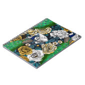 Peacocks in de tuin van het roos 3 notitieboek (Linkerzijde)