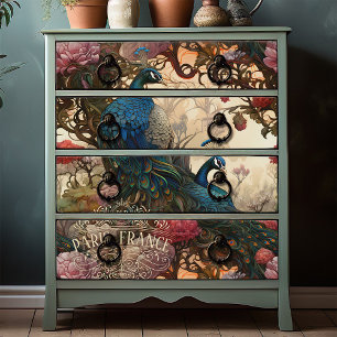 Peacocks in een Tree Elegant  Victoriaans Boho Tissuepapier