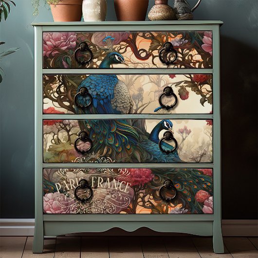 Peacocks in een Tree Elegant  Victoriaans Boho Tissuepapier