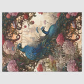 Peacocks in een Tree Elegant  Victoriaans Boho Tissuepapier (Voorkant)