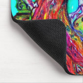 PEACOCKS IN LOVE MONOGRAM red blue turquase green Muismat (Hoek)