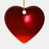 PEACOCKS IN LOVE/RED RUBY GEMSTONE, Blue turquoise Keramisch Ornament (Achterkant)