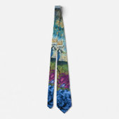 Peacocks Peacock Blue Neckties Stropdas (Achterkant)