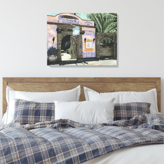 Peacocks Restaurant Schilderij Cabo San Lucas Canvas Afdruk (Insitu (Slaapkamer))