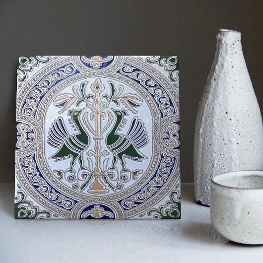 Peacocks Symboliek Belle Epoque Art Deco Tegeltje
