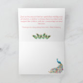 Peacock's veer als moeders liefdesMoederdag Bedankkaart (Binnen)