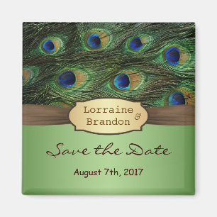 Peacock's veren Save the Date Magnet Magneet