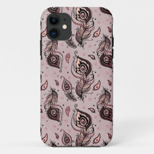 Peacockvederpatroon iPhone 11 Hoesje