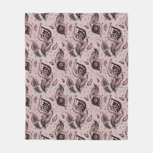 Peacockvederpatroon Fleece Deken