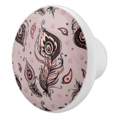 Peacockvederpatroon Keramische Knop (Rechts)