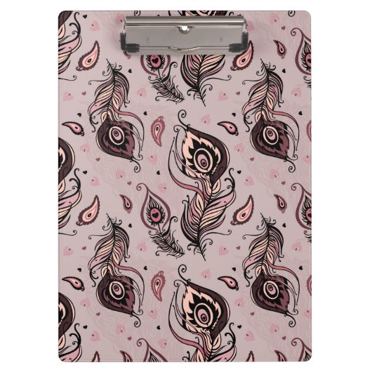 Peacockvederpatroon Klembord (Voorkant)