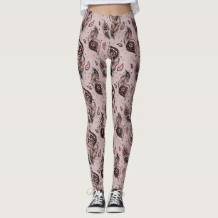 Peacockvederpatroon Leggings