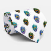 Peacockvederpatroon Stropdas (Opgerold)