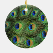 Peacockvedersiermeel Keramisch Ornament (Achterkant)