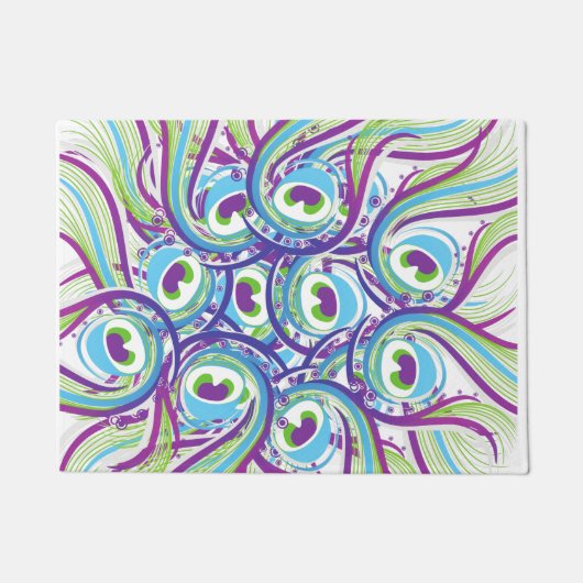 Peacockveer  deurmat (Voorkant)