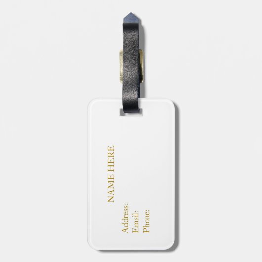 Peacockveer en kalligrafie bagagelabel (Achterkant verticaal)