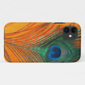 Peacockveer met Oranje glitterleven Case-Mate iPhone Case (Achterkant (horizontaal))