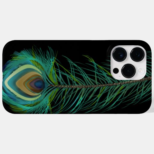 PeacockVeer u Achtergrondkleur kiest Case-Mate iPhone Case (Achterkant (horizontaal))