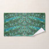 Peacockveren, abstract - patroon in acryl bad handdoek (Handdoek)