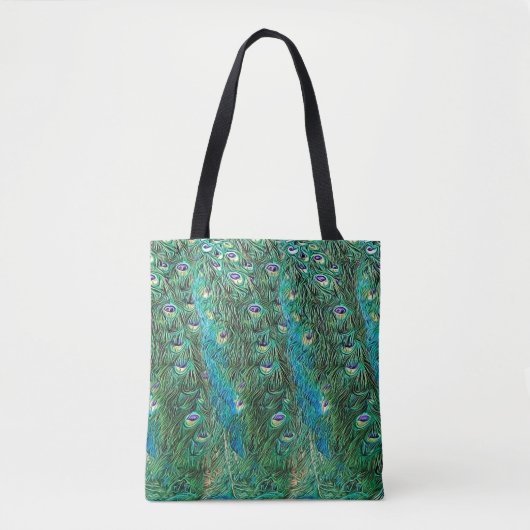 Peacockveren, abstract - patroon in acryl draagtas (Voorkant)