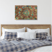 Peacockveren Canvas Afdruk (Insitu (Slaapkamer))