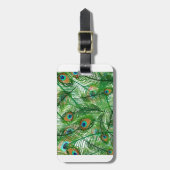 Peacockveren patroon bagagelabel (Voorkant verticaal)