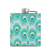 Peacockveren patroon heupfles (Achterkant)