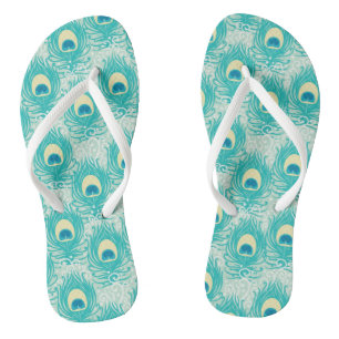 Peacockveren patroon teenslippers