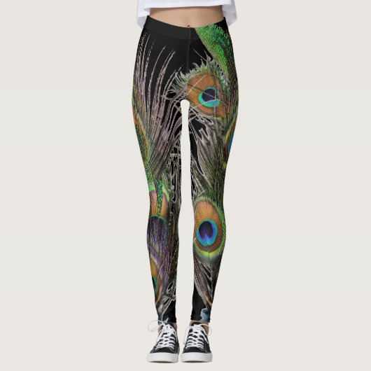 Peacockvethercollage Leggings (Voorkant)